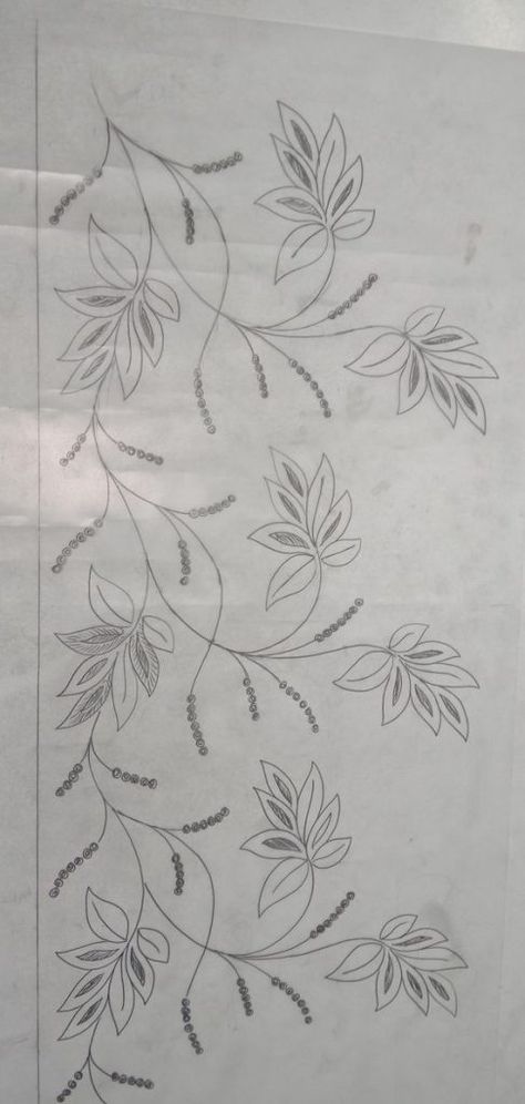 Aari Work Trace Paper Designs, Blouse Designs Aari Work, Work Blouse Designs, Maggam Work Blouse, Maggam Work Designs, Hand Beaded Embroidery, Maggam Work Blouse Designs, Border Embroidery Designs, Handmade Embroidery Designs