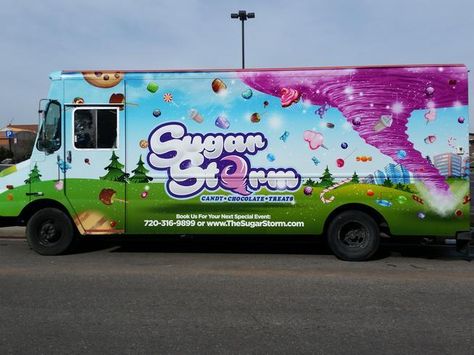 Candy Truck, Dippin Dots, Types Of Candy, Mile High City, Candy Cart, Mobile Business, Food Truck Design, Candy Brands, Mile High