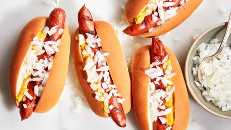 Toasted Hot Dog Buns, Chicken Hot Dogs, Chicken Franks, Chicken Hot Dog, Good For Diabetics, Chilli Dogs, The Best Turkey, Hot Dog Toppings, Turkey Dogs