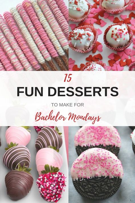 There is no better way to celebrate Bachelor Mondays than with your besties, enjoying some desserts. Here are the best ones for you! #bachelormondays #fundesserts Bachelorette Party Sweet Treats, Bachelorette Dessert Ideas, Fun Desserts To Make, Bachelorette Desserts, Bachelorette Party Desserts, Omni Drops, Birthday Party Props, Birthday Party Packs, Party Sweets