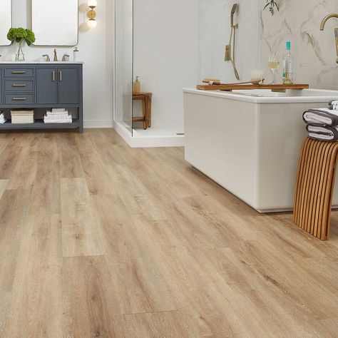 Vinyl Wood Plank Flooring, Oak Vinyl Plank Flooring, Blonde Flooring, Homey Touches, Coastal Casual, Flooring Design, Tropical Oasis, Flex Room, Waterproof Flooring