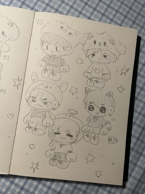 Doodles Wallpaper, Art Bullet Journal, Txt Fanart, Kpop Fan Art, Moa Collection, Cute Easy Doodles, Sketchbook Journal, U Kiss, Art And Craft Design