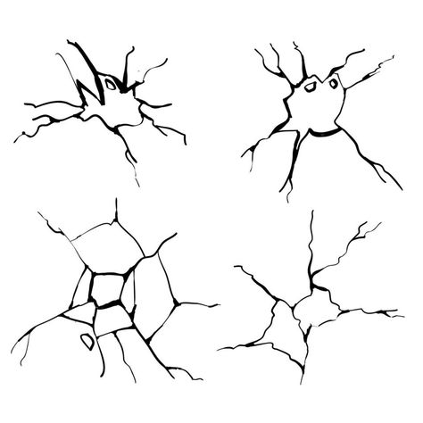 hand drawn cracked glass,wall,egg,ground in cartoon doodle style vector illustration How To Draw Cracks In Wall, Cracked Drawing, Cracked Wall, Cartoon Doodle, Doodle Style, Small Drawings, Undertale Cute, Concept Art Drawing, Logo Banners