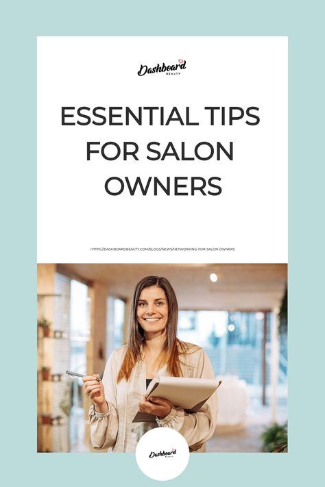 Essential tips for salon owners written below the Dashbeard Beauty logo with a smiling woman holding a notebook and pen. Salon Owner Tips Business, Beauty Salon Marketing, Salon Business Plan, Hair Salon Business, Beauty Careers, Salon Owner, Salon Owners, Salon Business, Facebook Event