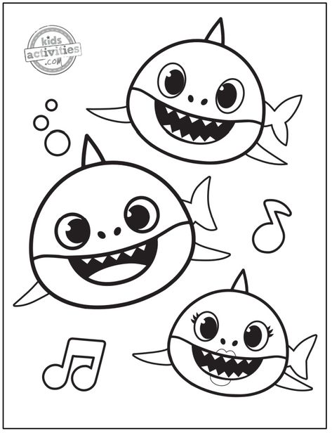 Baby Shark Coloring Pages Free Printable, Baby Shark Crafts For Toddlers, Baby Shark Tattoo, Baby Shark Activities, Baby Shark Drawing, Baby Shark Printable, Baby Shark Coloring Pages, Shark Printables, Baby Shark Svg