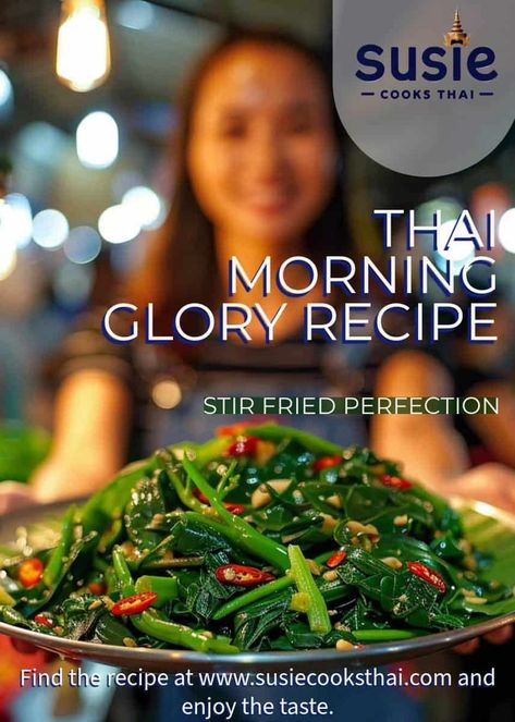 Experience vibrant Thai flavors with our Thai Stir Fried Morning Glory (Pad Pak Boong) recipe! 🌿 This quick and tasty dish features crispy morning glory stir-fried with garlic, chili, and a savory sauce. Perfect as a side or main, it’s easy to prepare and delivers authentic Thai taste. Ideal for busy nights or a quick meal, this recipe is a fresh and flavorful addition to your kitchen. Click to get the recipe and enjoy a taste of Thailand at home! 😋✨ #ThaiRecipes #Foodie #QuickMeals Morning Glory Recipe Thai, Morning Glory Recipe, Veitmanese Food, Thai Flavors, Thai Stir Fry, Spice Tray, Thai Spices, Thai Dishes, Savory Sauce