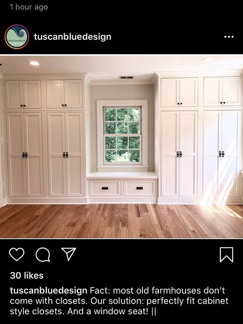 Wardrobes Either Side Of Window, Built In Wardrobe Ideas Around Window, Closet Built Around Window, Built Ins In Master, Built In Closet With Window Seat, Wall Closet Built In, Wall Closet With Tv Master Bedrooms, Fitted Wardrobe Around Window, Bedroom Built In Cupboards