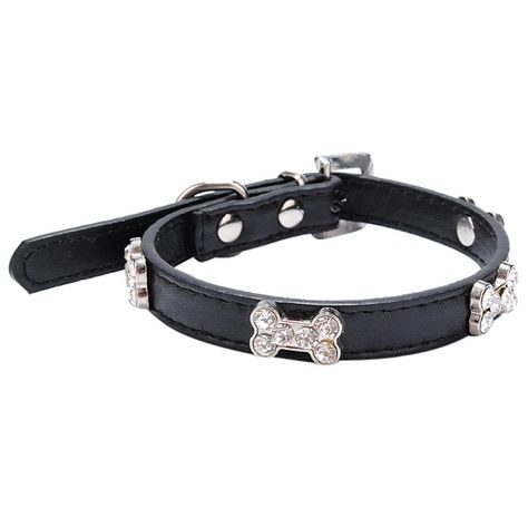 Pet Collar Diamond Crystal Rhinestone Bling Collars for Small Dog Gril XS/301.5CM Black *** Read  extra at the picture web link. (This is an affiliate link). #dogcostumes Bling Dog Collars, Cats Stuff, Collar Details, Fancy Dog, Small Dog Collar, Image Cat, Bone Necklace, Bone Jewelry, Dog Collars & Leashes