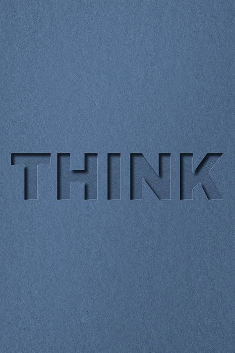 Paper embossed think word font typography | free image by rawpixel.com / paeng Embossed Typography, Word Font, Modern Words, Text Typography, Design Studio Logo, Fantasy Quotes, Image Font, Blue Sky Clouds, Embossed Fabric