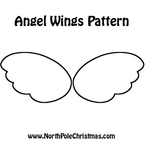 Angel Wings - NorthPoleChristmas.com Angel Wing Sewing Pattern, Wing Template Free Printable, Angel Wings Pattern Free Printable, Fairy Wings Template Free Printable, Angel Wings Template Free Printable, Paperdoll Crafts, Angel Template Free Printable, Angel Wings Printable, Memorial Projects