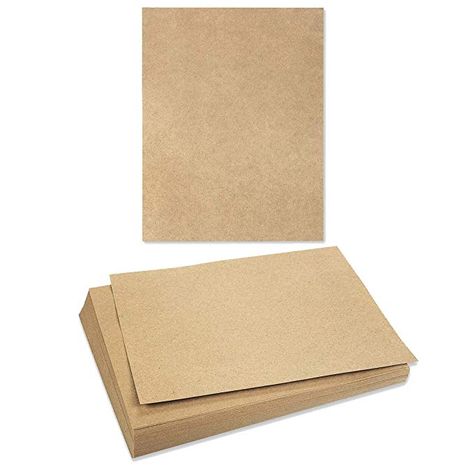 Brown Kraft Paper - 96-Pack Letter Sized Stationery Paper, 120GSM, Perfect for Arts, Crafts, and Office Use, 8.5 x 11 Inches Wedding Party Invitations, Cardstock Crafts, Stationary Paper, Brown Kraft Paper, Teacher Supplies, Writing Drawing, Printer Paper, Letter Paper, Brown Kraft