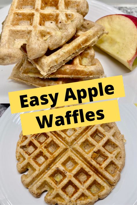 Whip up these easy apple waffles for a delicious breakfast or brunch. Made with simple ingredients and perfect for any occasion. Babies, toddlers, and kids of all ages love them too! Easy Apple Recipes For Kids, Toddler Apple Recipes, Toddler Waffle Recipe, Waffles For Toddlers, Toddler Waffles, Eggs In Waffle Maker, Waffles For Baby, Baby Waffles, Easy Toddler Breakfast Ideas