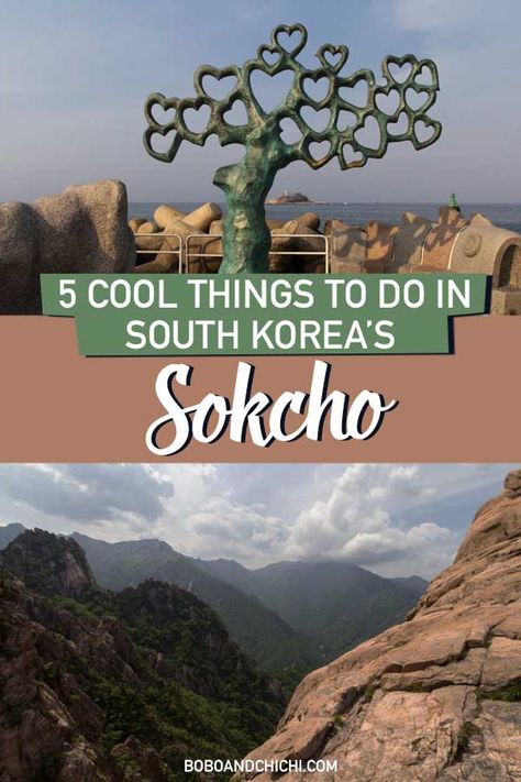 5 Awesome Things to Do in Sokcho - Bobo & Chichi South Korea Destinations, Sokcho Korea, Seoraksan National Park, Korean Travel, Grad Trip, Seoul Korea Travel, Korea Trip, Asia Trip, South Korea Seoul