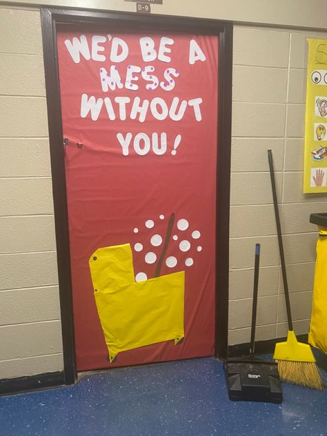 Janitor Appreciation Poster, Janitor Door Decoration, Janitor Appreciation Ideas, Custodian Door Decoration, Decorating Door Ideas, Custodian Appreciation Poster, Custodian Appreciation Ideas, Janitor Appreciation, Custodian Appreciation