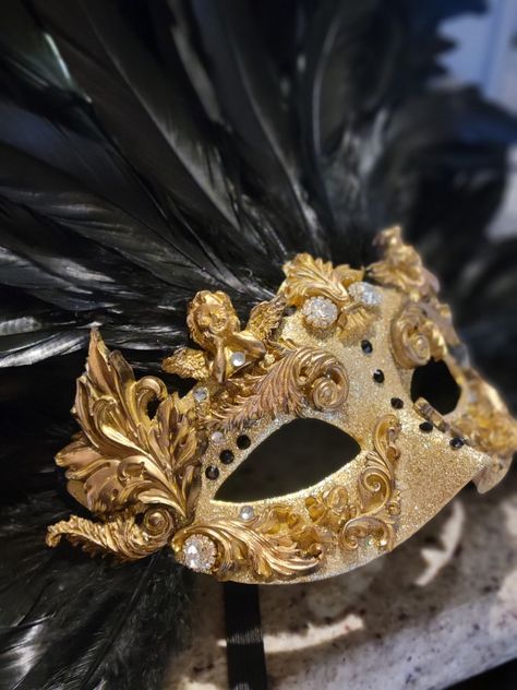 Venetian Half Mask, Venetian Mask Aesthetic, Black And Gold Masquerade Mask, White Masquerade, Face Decor, Gold Masquerade Mask, Venetian Masquerade Masks, Mask Aesthetic, Masked Ball