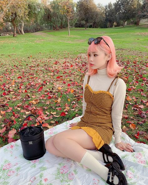 Mei Yan, Picnic Day, Little Miss Perfect, Day At The Park, Soft Gamine, Hair Color And Cut, Sims 4 Clothing, Pretty Eyes, Sweater Fashion