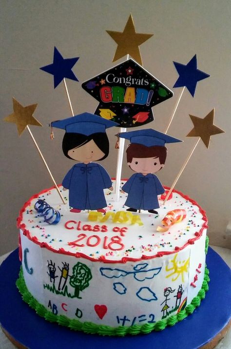 Preschool graduation cake decorations Preschool Graduation Cake Ideas, Kindergarten Graduation Cakes, Preschool Graduation Cake, Kindergarten Graduation Cake, Simple Graduation Cakes, Preschool Graduation Party, Graduation Cake Designs, Pirate Ship Cakes, Kindergarten Graduation Party