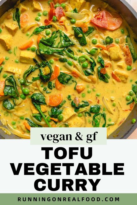 This quick and easy vegetable curry with tofu is made with simple ingredients in less than 30 minutes for a healthy and delicious meal. Easy Vegetable Curry, Vegetable Curry Recipe, Curry With Tofu, Veggie Curry, Vegetable Curry Recipes, Vegan Curry Recipes, Curry Recipes Easy, Tofu Curry, Curry Ingredients