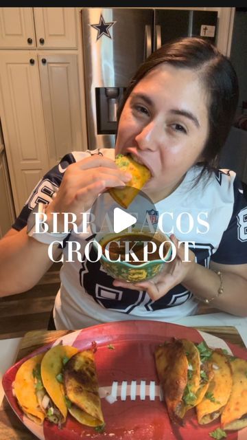 MirandaM//Mom/Cooking on Instagram: "BIRRIA IN THE CROCK-POT 🔥🔥🌮. Birria tacos have been a staple in my household, especially right now. That football season is here.!! Birria Recipe - [ ] 1 tablespoon of onion powder - [ ] 1 tablespoon. Garlic powder. - [ ] 1 tablespoon of paprika - [ ] 1 tablespoon of salt - [ ] 1 tablespoon of pepper - [ ] 6 whole garlic - [ ] Half a onion - [ ] 6 Guajillo @fiestaspices  - [ ] 3 pasilla @fiestaspices  - [ ] 2 ancho @fiestaspices  - [ ] 2 bay leaves @fiestaspices  - [ ] 1 tablespoons oregano @fiestaspices  - [ ] 1 cinnamon stick @fiestaspices  - [ ] 1 tablespoons beef, flavored bouillon @knorr  - [ ] 5lbs pounds of chuck roast @krogerco  - [ ] 3 chipotles pepper the one in the can @krogerco  - [ ] 1 tablespoon of chili powder - [ ] 3 cups water    - [ Birria Recipe Mexican Crockpot Easy, Cowboy Crockpot, Crock Pot Birria, Crockpot Birria Tacos, Easy Birria Recipe, Chuck Roast Crock Pot Recipes, Birria Recipe, Latino Recipes, Beef Birria