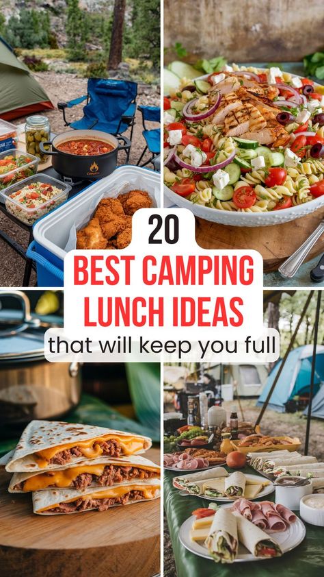 Don't stress about meal prep on your next adventure! These camping lunch ideas are easy to make, healthy, and packed with flavor. Whether you want no-cook camping meals or warm dishes, you'll find the best options here. Click for tasty ideas! Camping Lunch Ideas, Camping Lunch, Camping Meals, Lunch Ideas, Meal Prep, Camping