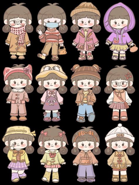 Doll Stickers Free Printable, Kawaii Cute Girls Sticker, Kawai Sticker Ideas, Kawaii Korean Stickers Printable, Kawaii Stickers Printable Scrapbooking, Cute Stickers Printable Kawaii Stamps, Kawaii Girl Stickers, Aesthetic World, Kou Diabolik Lovers