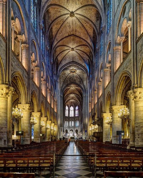 Domenico Schiavo on Instagram: “Notre-Dame de Paris (part 2) - The interior before the 2019 fire. The cathedral's construction began in 1163 and was largely complete by…” Notre Dame Interior, Sperrys, Notre Dame, Paris, Road, Collage, Pins, On Instagram, Instagram