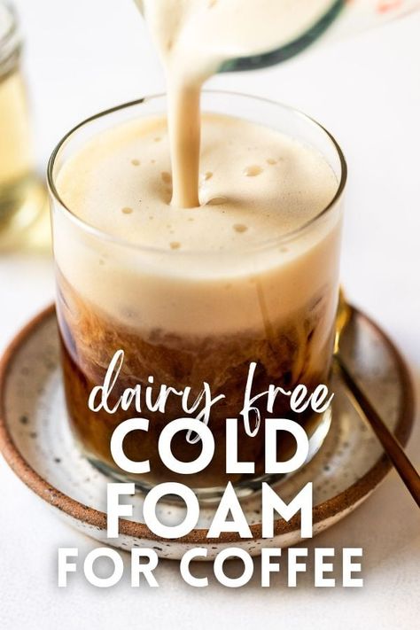 Cold Foam For Coffee, Make Cold Foam At Home, Foam For Coffee, Make Cold Foam, Cold Foam At Home, Vanilla Simple Syrup, Vanilla Cold Foam, Blueberry Coffee, Cold Foam