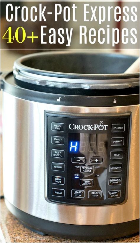 Easy Crock Pot Express recipes for you to try in your new pressure cooker this week! From dinners to side dishes and desserts too you will surely find a favorite dish here. Simple and delicious meals your family will love to eat and make your life a lot easier in the kitchen. #crockpotexpressrecipes #chicken #beef #soup #healthy #dinner #easy #simple #pressurecookerrecipes #dessert Crockpot Express, Crock Meals, Multi Cooker Recipes, Easy Meat Recipes, Instant Pot Dinner Recipes, Instapot Recipes, Instant Pot Pressure Cooker, Crockpot Recipes Easy, Delicious Meals