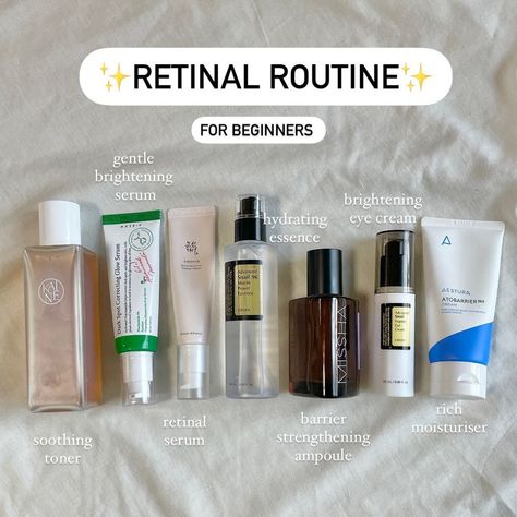 Skin Care Routine By Andrea Retinol For Dry Skin, Best Retinol Products, Retinal Serum, Sunday Selfcare, Pm Skincare Routine, Pm Skincare, Wedding Skincare, Home Facial, Body Essentials