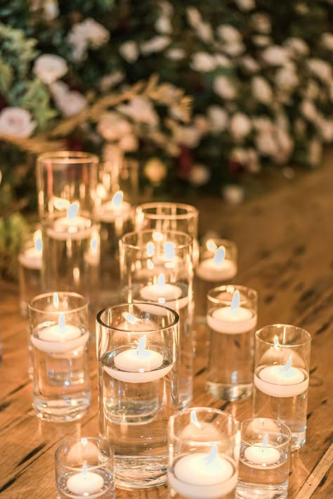 Romantic Winter Wedding Ceremony Decor, Cozy Wedding Aesthetic, Night Winter Wedding, Winter Engagement Party Outfit, Candlelit Proposal, Candlelit Wedding Ceremony, Evening Wedding Ceremony, Engagement Party Backdrop, Winter Engagement Party