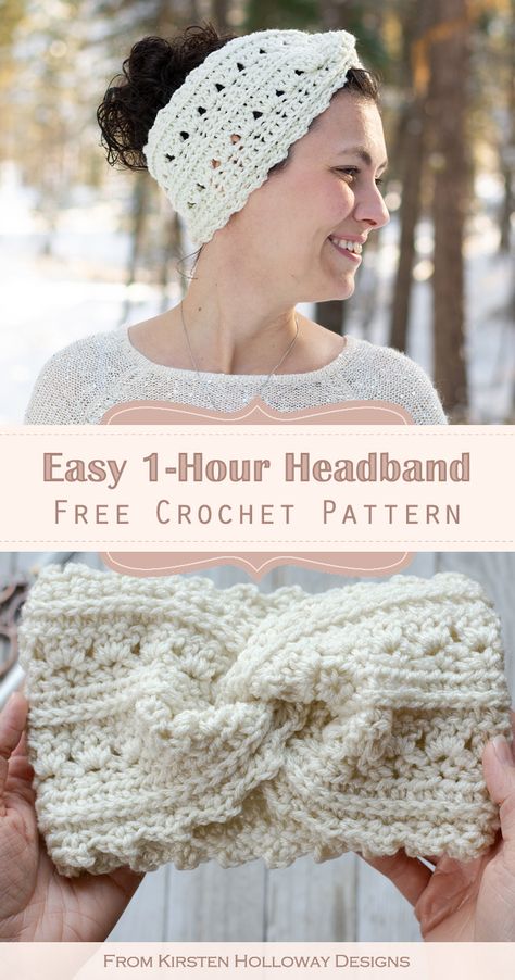 Free Crochet Ear Warmer Patterns For Women, Crochet Winter Headband Free Pattern, Quick And Easy Crochet Projects Simple Afghan Patterns, Crochet Womens Headband, Free Crochet Headbands For Women, Crochet Patterns Headband Free, Crochet Bow Headband Pattern Free, Head Wrap Crochet Pattern Free, Crochet With Light Weight Yarn