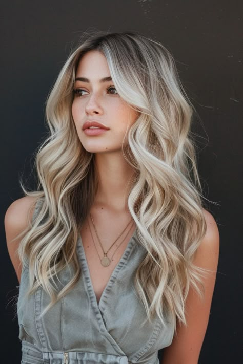 24 Stunning Ash Blonde Hair Color Ideas To Refresh Your Look - Pinch Of Glam Blonde With Roots, Ash Blonde Hair Color Ideas, Blonde Transformation, Ash Blonde Hair Color, Ash Blonde Hair Balayage, Blonde Hair At Home, Ashy Blonde Hair, Winter Blonde Hair, Ash Blonde Ombre