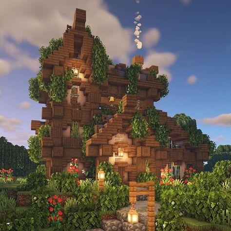 Mc House, Houses Minecraft, Flower Forest, Minecraft Structures, Minecraft Cottage, Easy Minecraft Houses, Minecraft Medieval, Cool Minecraft Houses, Cute Minecraft Houses