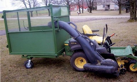 FARM SHOW - Tow-Behind Lawn Vac Fire Pit Yard, Lawn Vacuum, Shop Hacks, Leaf Vacuum, Farming Tractors, Agriculture Equipment, Farm Show, Tractor Idea, Tractor Accessories