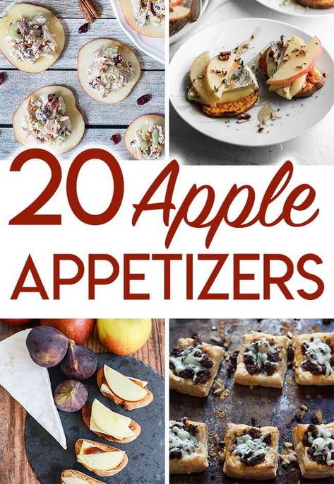 Fall Apple Party, Appetizers For Fall, Apple Recipes Dinner, Apple Appetizers, Apple Brunch, Appetizer Party Ideas, Easy Thanksgiving Appetizers, New Appetizers, Horderves Appetizers