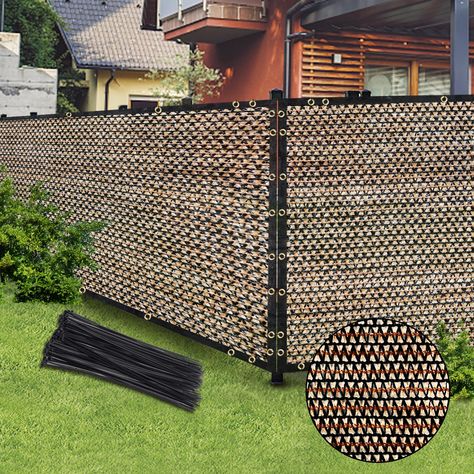 Simple Yard Make Over, Christmas Lights On Chain Link Fence, Patio Privacy Wall, Wooden Retaining Wall, Wall Slats, Fence Mesh, Privacy Screen Fence, Outdoor Privacy Screen, Privacy Wall