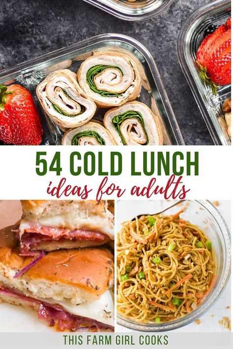 Lunch Ideas For Adults, Cold Lunch Ideas For Work, Lunches To Take To Work, Healthy Cold Lunches, No Heat Lunch, Cold Lunch Ideas, Lunch Ideas For Work, Cold Lunch, Pepper Sandwich