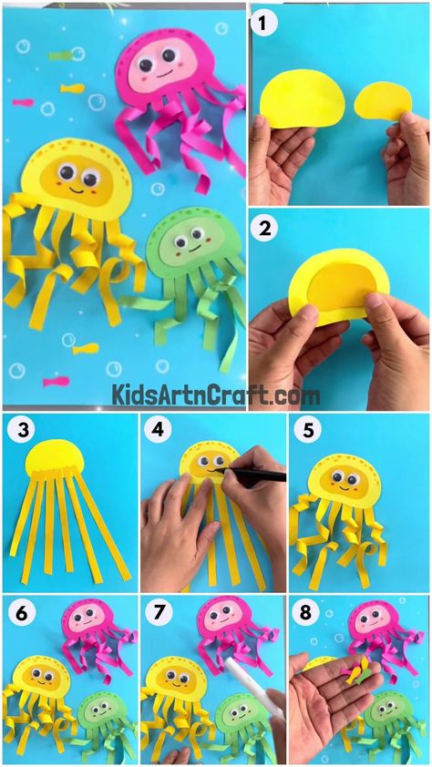 Paper Octopus Craft, Paper Octopus, Octopus Craft, Octopus Crafts, Crown For Kids, Diy Crown, Paper Crowns, Ocean Fishing, Daycare Crafts