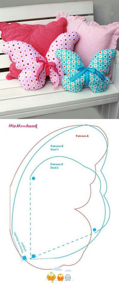 vlinderkussentjes Diy Teddy Bear, Butterfly Pillow, Trendy Sewing, Sewing Pillows, Crochet Pillow, Creation Couture, Sewing Toys, Diy Pillows, Diy Couture