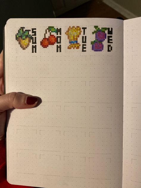 Stardew Valley Doodles, Stardew Valley Bullet Journal, Stardew Valley Journal, Title Lettering, Bujo 2023, Bulletin Journal, Bullet Journal Month, Field Journal, Ideas Journal