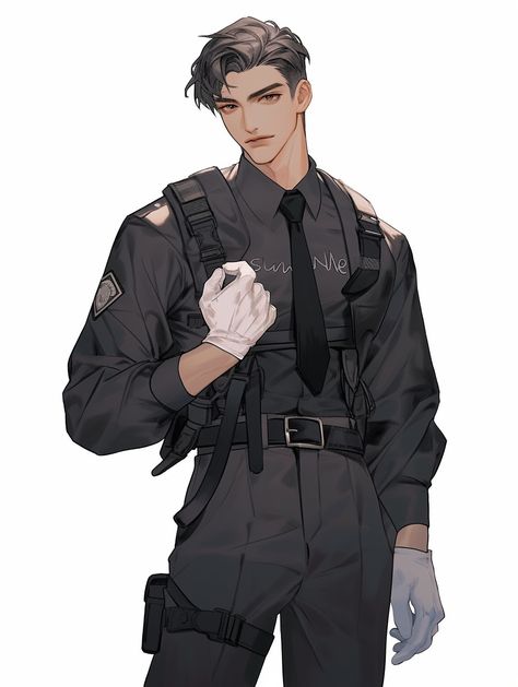 Stunning creative vision curated by ThetaCursed, License: CC BY-NC 4.0 Police Reference Drawing, Police Oc Art, Police Outfit Drawing, Cop Oc Male, Police Uniform Drawing, Prison Guard Uniform, Police Character Design, Male Design, Character Male