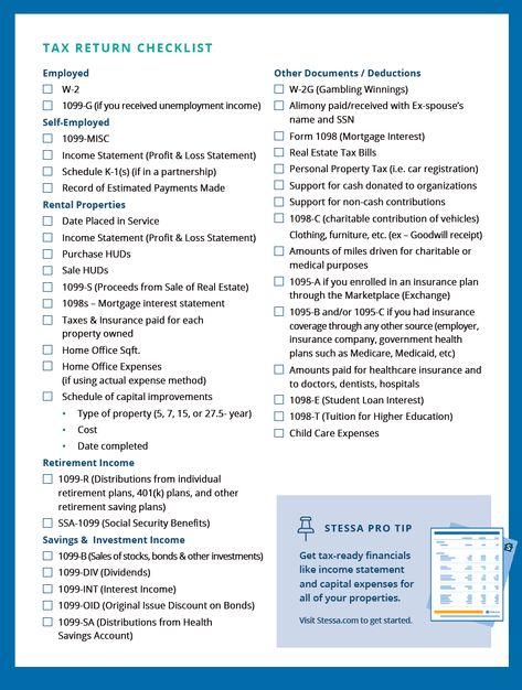 Key 2021 tax deadlines & check list for real estate investors - Stessa Tax Prep Checklist, Tax Checklist, Prep Checklist, Tax Write Offs, Tax Deadline, Small Business Tax, Tax Prep, Profit And Loss Statement, Tax Time