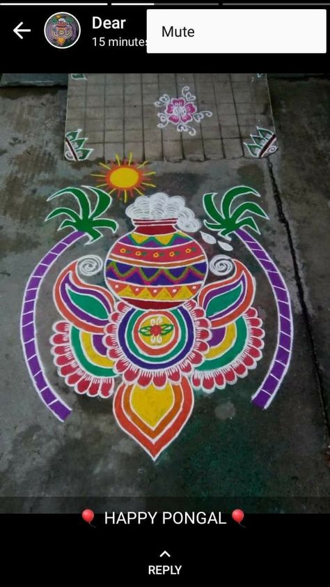 Pongal Rangoli Design Dots, Pongal Rangoli Design Beautiful, Sankranthi Muggulu Indian Rangoli Designs, Bhogi Rangoli Designs, Pongal Rangoli Design, Pongal Pot Kolam, Sankranthi Rangoli, Pongal Rangoli, Pongal Kolam