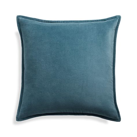 Brenner Teal Velvet Pillow Cover 20" + Reviews | Crate and Barrel Teal Pillows, Kids Throw Pillows, Teal Velvet, Blue Throw Pillows, Velvet Pillow, Velvet Throw, Velvet Pillow Covers, Modern Accents, Light Teal