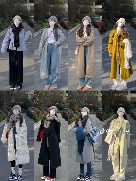 Fall Fashion Korean Style, Korea February Outfit, Ootd Japan Style Winter, Korea In March Outfit, Japan Autum Outfits, K Fashion Fall, Taiwan February Outfit, Japan Autumn Outfit Women 2023, Korean Women Winter Outfits