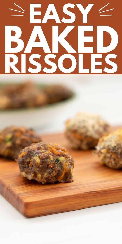 Oven-baked beef rissole recipe, healthy for the family with added vegetables, perfect for dinner made popular with both New Zealanders and Australian #rissole #babyledweaning #familyrecipe #meatball Rissoles Recipe Beef, Beef Rissoles, Finger Foods For Babies, Rissoles Recipe, Mince Dishes, Veggie Bites, Veggie Meatballs, Blw Recipes, Veggie Patties