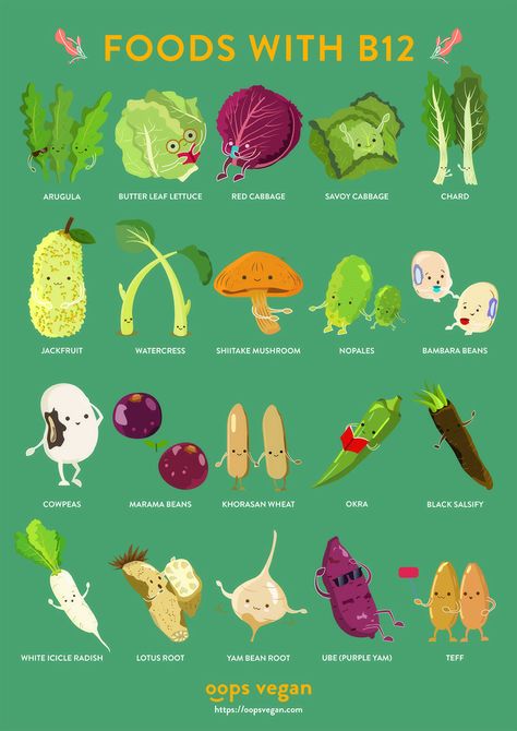 Oops Vegan - Vegan nutrition informative charts on Behance Vegan Information, Vegan B12 Sources, Vegan Infographics, Vegan B12, Vegan Protein Sources, How To Become Vegan, Vegan Nutrition, Plant Based Nutrition, Vegan Protein