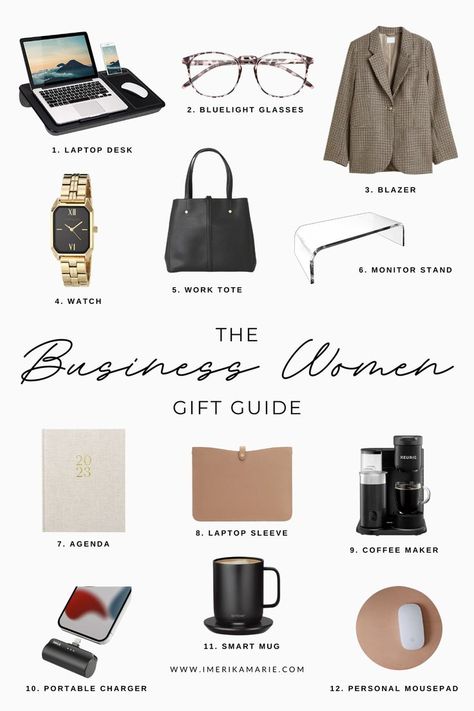 christmas gift ideas Gifts For Business Woman, Gifts For Business Owners, Bissness Woman, Office Essentials Women, Business Student Aesthetic, 2023 Christmas Gifts, Woman Essentials, Study Gifts, Business Woman Aesthetic