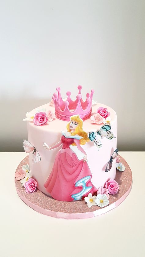 Aurora Cake Ideas, Aurora Princess Cake, Princess Aurora Birthday Cake, Aurora Birthday Cake, Princess Aurora Cake, Birthday Cake Princess, Disney Princess Cake Ideas, Aurora Cake, Princess Theme Cake