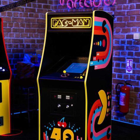 This Pac-Man 40th Anniversary Quarter-scale Arcade Runs On The Original 80s ROM! | SHOUTS Pacman Machine, Pacman Arcade Machine, Arcade Basement, Pac Man Arcade Machine, Pac Man Arcade, Pacman Game, Retro Games Wallpaper, Pacman Arcade, Oc Things